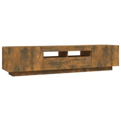 Ensemble de meubles TV avec lumières LED 2 pcs Chêne fumé 625631625631