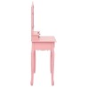 Ensemble de coiffeuse avec tabouret Rose 80x69x141 cm Paulownia 625639625639