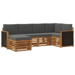 Ensemble de canapé d'angle 5 pcs Naturel et Anthracite 625640625640