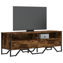 Meuble TV chêne fumé 122x34x41 cm bois d'ingénierie 625641625641
