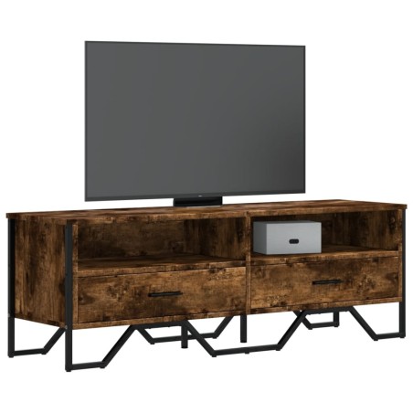 Meuble TV chêne fumé 122x34x41 cm bois d'ingénierie 625641625641