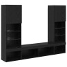 Unités murales TV avec LED 5 pcs 40,5 x 30 x 102 cm Chêne noir 625643625643