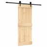 Porte coulissante Naturel et noir 80 x 210 cm 625644625644