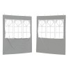Mur de tente de fête 2 pcs 200 x 195 cm Gris clair PE et acier 625645625645