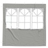 Mur de tente de fête 2 pcs 200 x 195 cm Gris clair PE et acier 625645625645