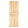 Porte coulissante Naturel et noir 80 x 210 cm 625650625650