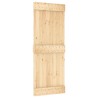 Porte coulissante Naturel et noir 80 x 210 cm 625657625657