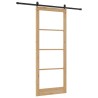 Porte coulissante Naturel et Noir 93 x 232 cm 625660625660