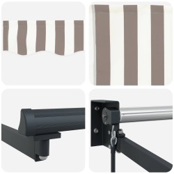 Store rétractable manuel avec LEDs Gris clair et blanc 625663625663