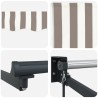 Store rétractable manuel avec LEDs Gris clair et blanc 625663625663