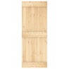 Porte coulissante Naturel et Blanc 80 x 210 cm 625666625666