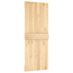 Porte coulissante Naturel et Blanc 80 x 210 cm 625666625666
