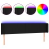 Tête de lit à LED Noir 203x16x78/88 cm Tissu 625667625667