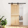 Porte coulissante Naturel et noir 80 x 210 cm 625670625670