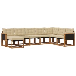Ensemble de canapés d'extérieur 8 pcs Naturel et Beige 625672625672
