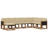 Ensemble de canapés d'extérieur 8 pcs Naturel et Beige 625672625672