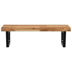 Étagère de vasque murale acier et bois massif d'acacia 625675625675