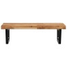 Étagère de vasque murale acier et bois massif d'acacia 625675625675