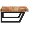 Étagère de vasque murale acier et bois massif d'acacia 625675625675