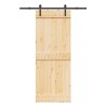 Porte coulissante NARVIK Naturel et noir 80 x 210 cm (152,5 cm) 625677625677