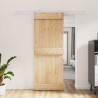 Porte coulissante Naturel et Blanc 80 x 210 cm 625680625680