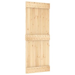 Porte coulissante Naturel et Blanc 80 x 210 cm 625691625691