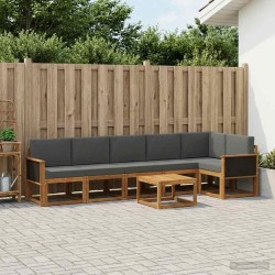 Ensemble de canapés d'extérieur 7 pcs Naturel et Anthracite 625700625700