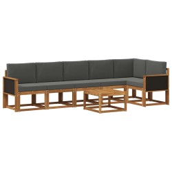 Ensemble de canapés d'extérieur 7 pcs Naturel et Anthracite 625700625700