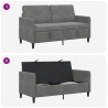 Sofa avec rangement Gris foncé 152 x 78 x 87 cm Polyester 625703625703