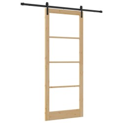 Porte coulissante ORKDAL Naturel et Noir 93 x 232 cm 625704625704