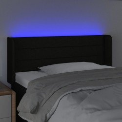 Tête de lit à LED Noir 93x16x78/88 cm Tissu 625706625706
