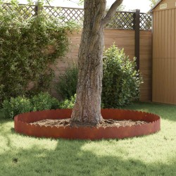 Bordure de Pelouse 20 pcs 103 x 25 cm Acier Rouillé 625707625707