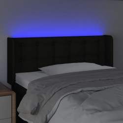 Tête de lit à LED Noir 93x16x78/88 cm Tissu 625708625708
