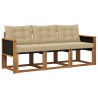 Ensemble de canapés d'extérieur 3 pcs Naturel et Beige 625715625715