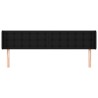 Tête de lit avec oreilles Noir 203x16x78/88 cm Tissu 625724625724