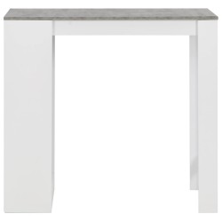 Table de bar avec étagère Blanc 110x50x103 cm 625727625727