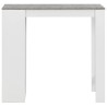 Table de bar avec étagère Blanc 110x50x103 cm 625727625727