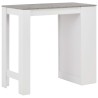 Table de bar avec étagère Blanc 110x50x103 cm 625727625727
