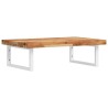 Étagère de vasque murale acier et bois massif d'acacia 625736625736