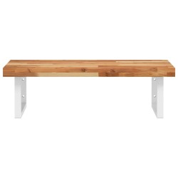 Étagère de vasque murale acier et bois massif d'acacia 625736625736