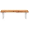 Étagère de vasque murale acier et bois massif d'acacia 625736625736