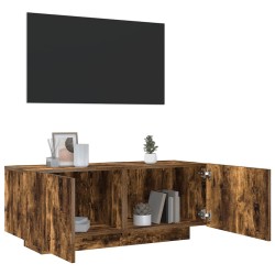 Meuble TV Chêne fumé 100x35x40 cm Bois d'ingénierie 625737625737