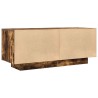 Meuble TV Chêne fumé 100x35x40 cm Bois d'ingénierie 625737625737