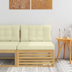 Sofa de milieu extérieur Bois d'Acacia Massif Blanc 625738625738