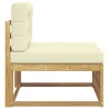 Sofa de milieu extérieur Bois d'Acacia Massif Blanc 625738625738