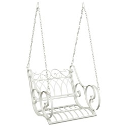 Banc Balançoire Acier 71 x 75 x 59 cm Blanc antique 625741625741