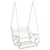 Banc Balançoire Acier 71 x 75 x 59 cm Blanc antique 625741625741