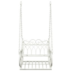 Banc Balançoire Acier 71 x 75 x 59 cm Blanc antique 625741625741