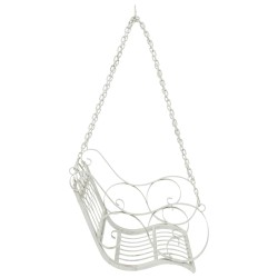 Banc Balançoire Acier 71 x 75 x 59 cm Blanc antique 625741625741