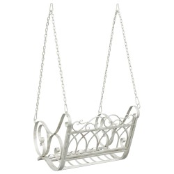 Banc Balançoire Acier 71 x 75 x 59 cm Blanc antique 625741625741